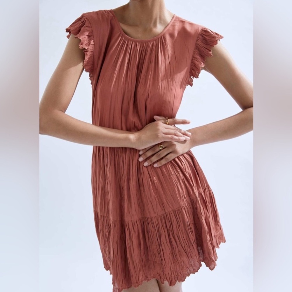Aritzia | Wilfred Sidonie Flutter
Sleeve Lined Tiered Baby Doll Dress Medium